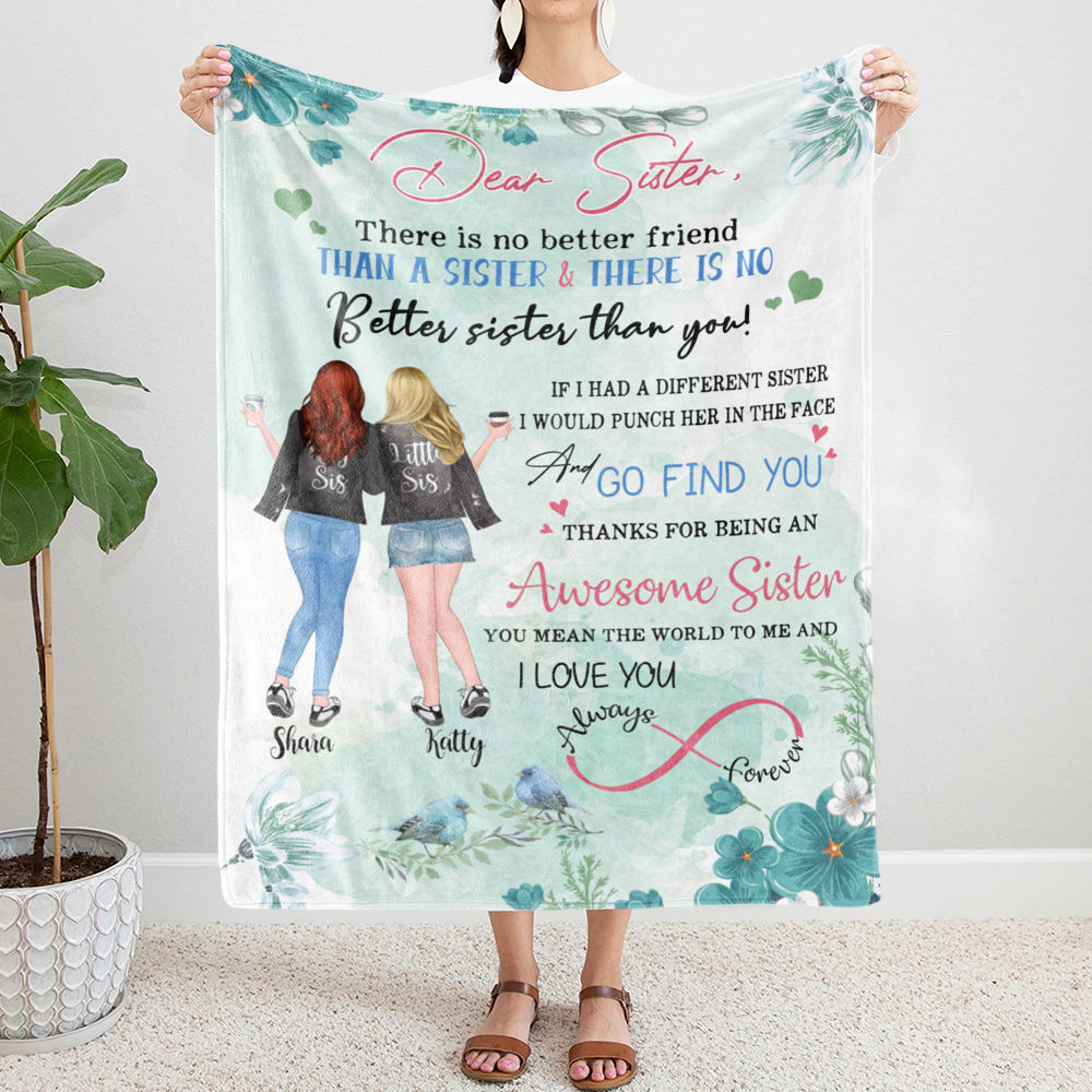Personalized Blanket - Dear Sister, There Is No Better Gift Than A Sister...