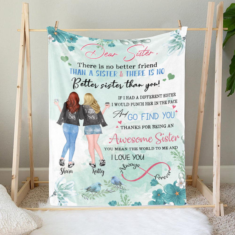 Personalized Blanket - Dear Sister, There Is No Better Gift Than A Sister..._1