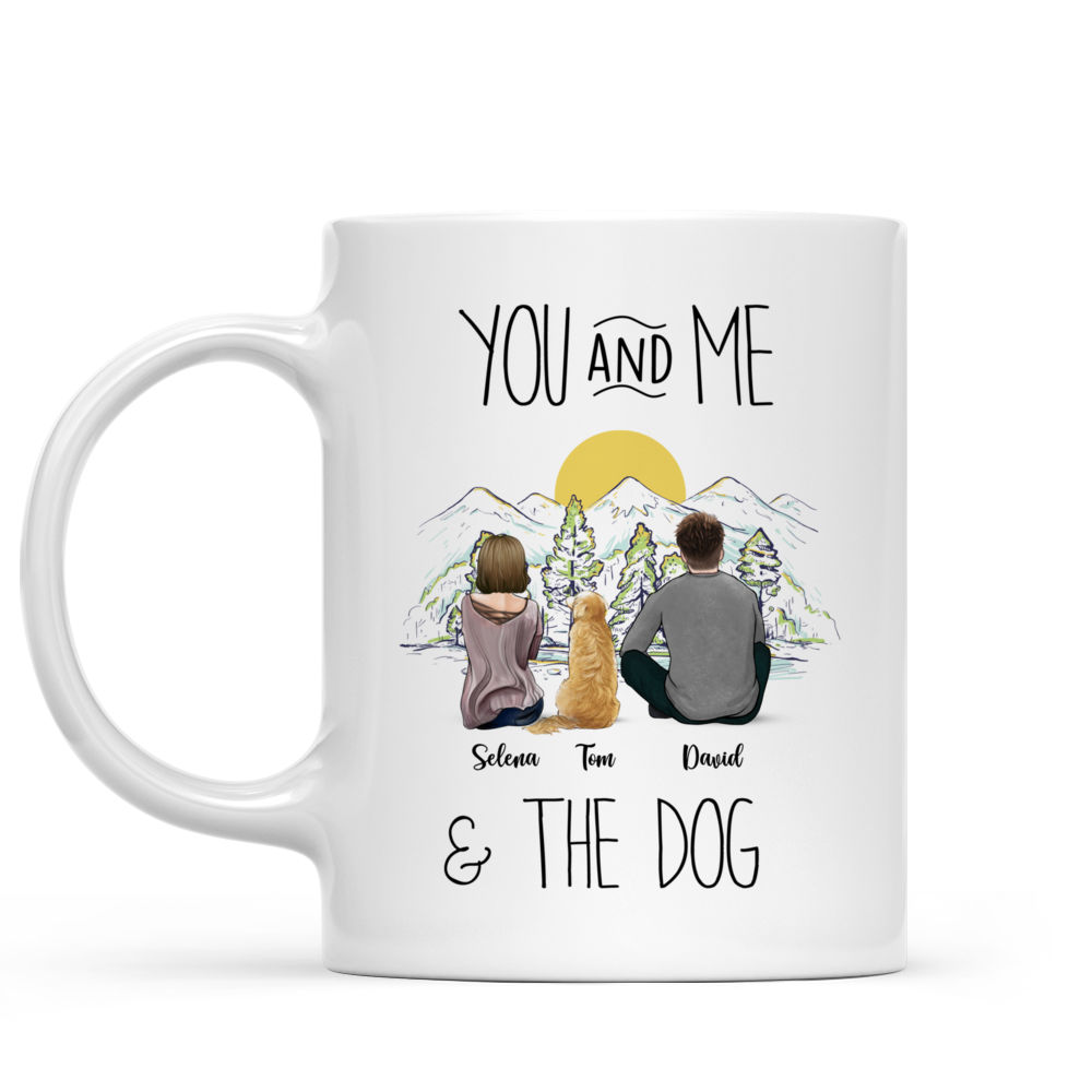 Personalized Mug - Dog Lovers - You And Me & The Dog (14804) - Couple Gifts, Couple Mug, His and Hers Mugs, Valentine's Day Gifts_1