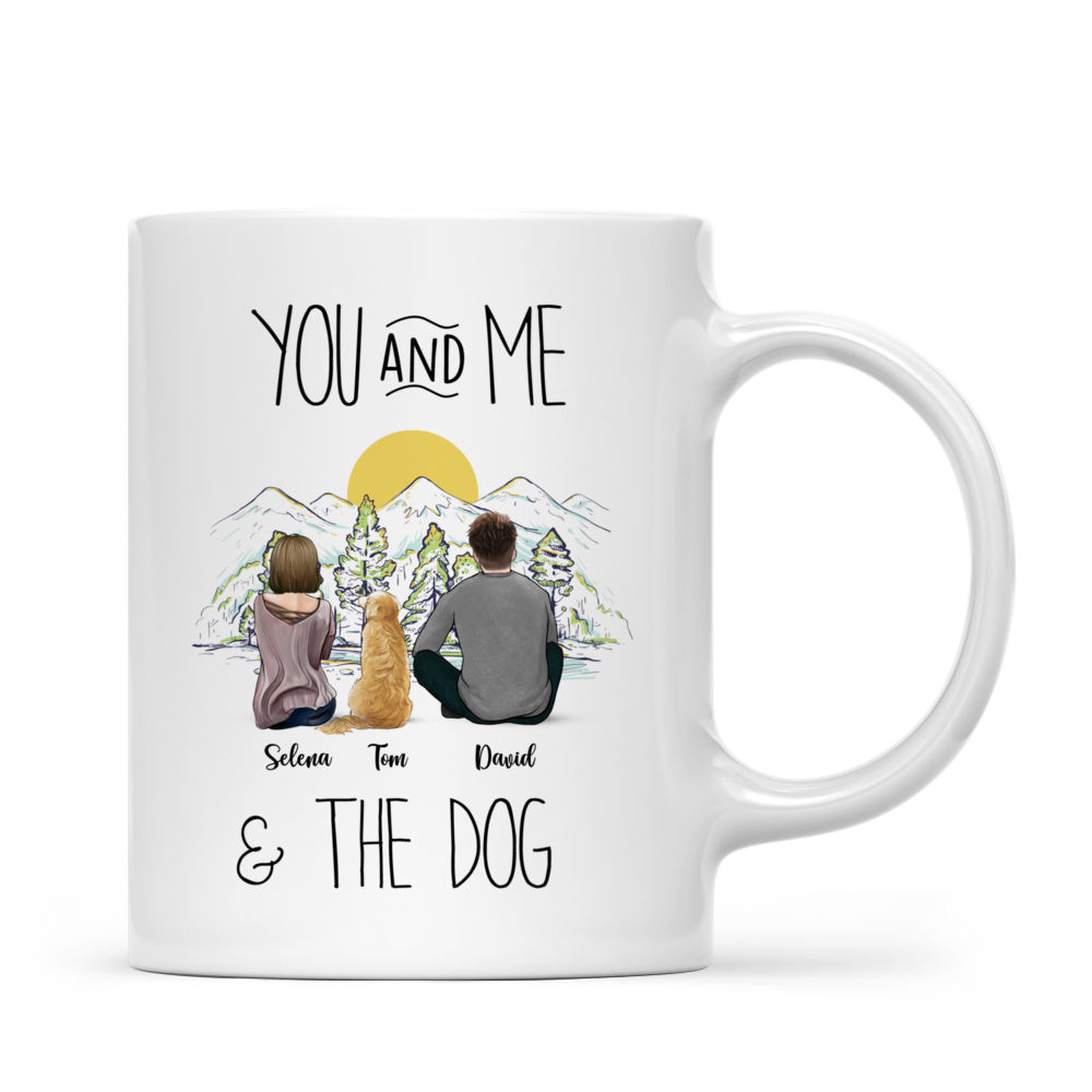Personalized Mug - Dog Lovers - You And Me & The Dog (14804) - Couple Gifts, Couple Mug, His and Hers Mugs, Valentine's Day Gifts_2