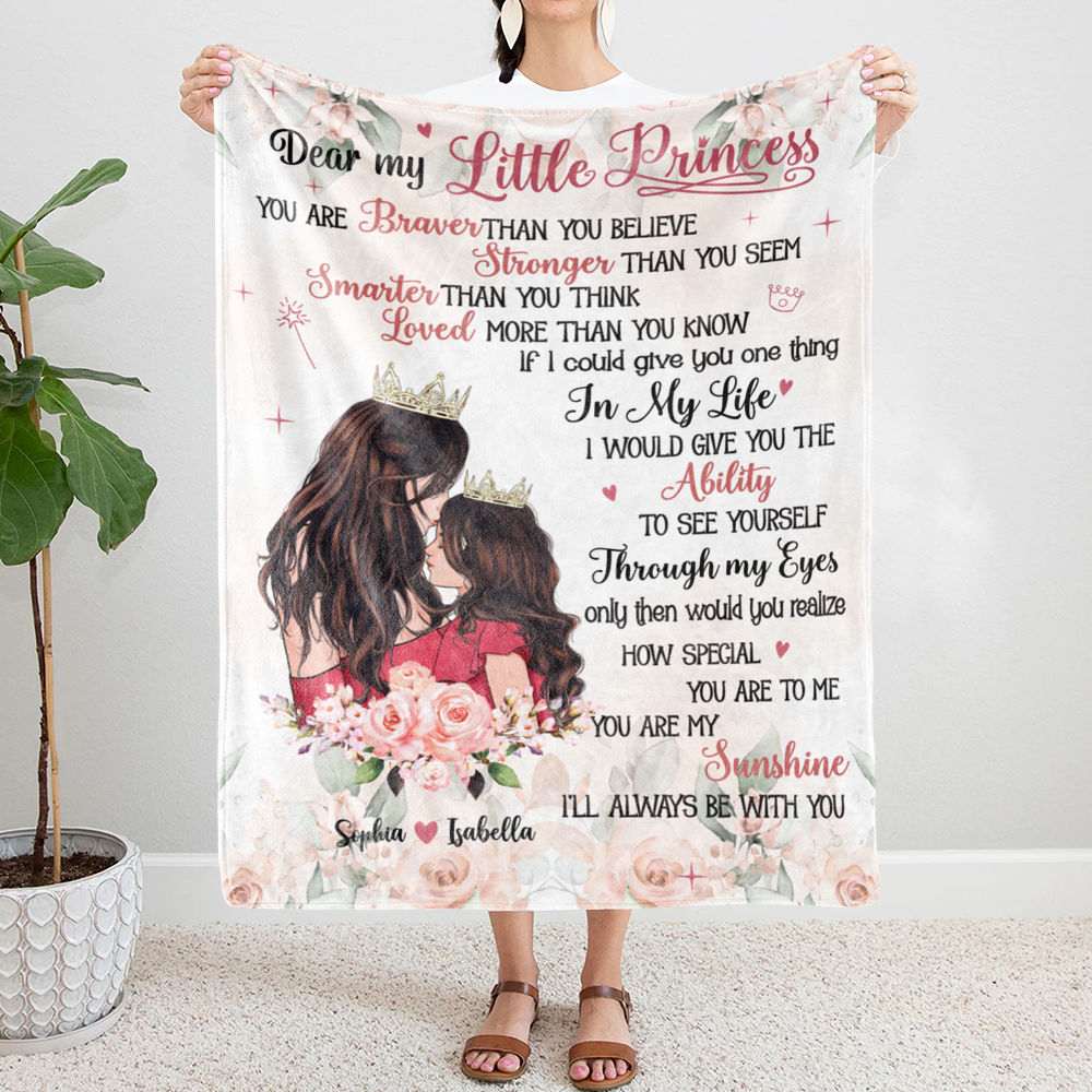 Mother & Little Princess Blanket - You are Braver than you believe