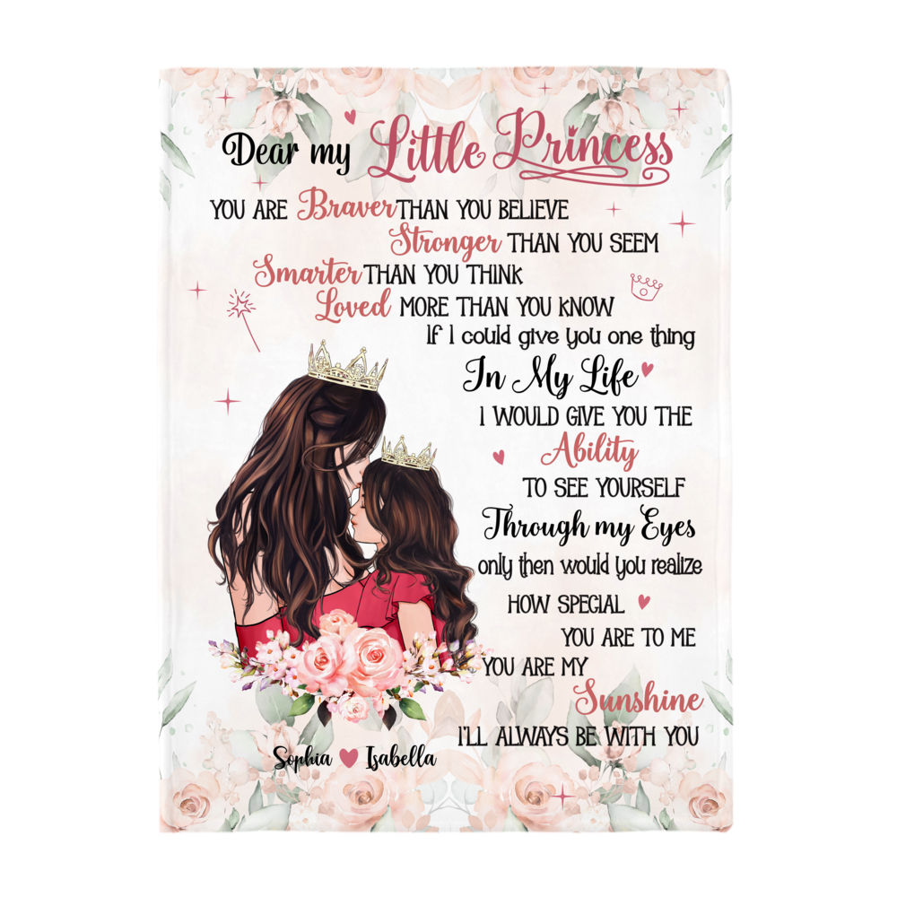 Mother & Little Princess Blanket - You are Braver than you believe_2