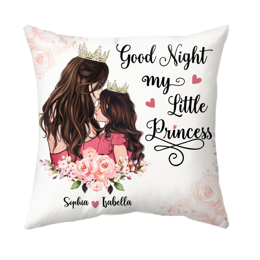 Custom Pillow - Mother & Little Princess - Good Night my Little Princess