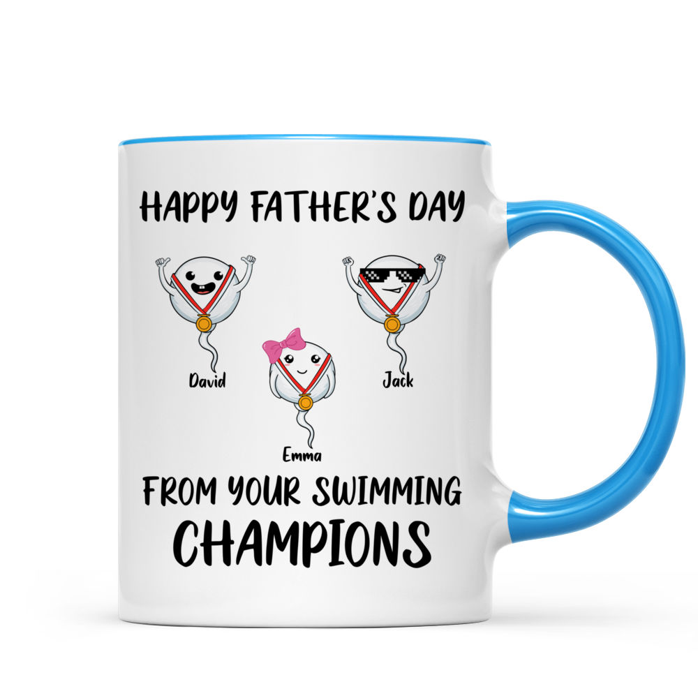 Happy Father's Day From Your Swimming Champions, Personalized Mug, Fun -  PersonalFury