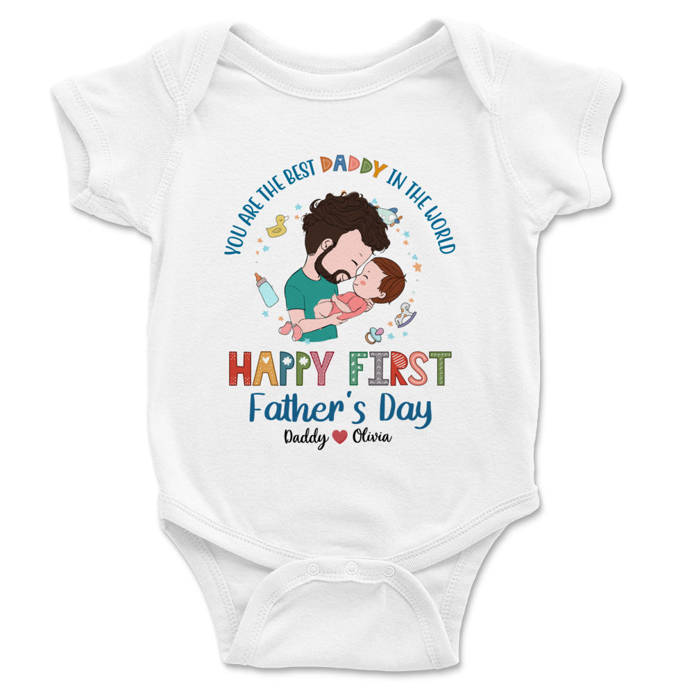 Personalized Onesie - Father and Baby - You Are The Best Daddy In The World T2_1