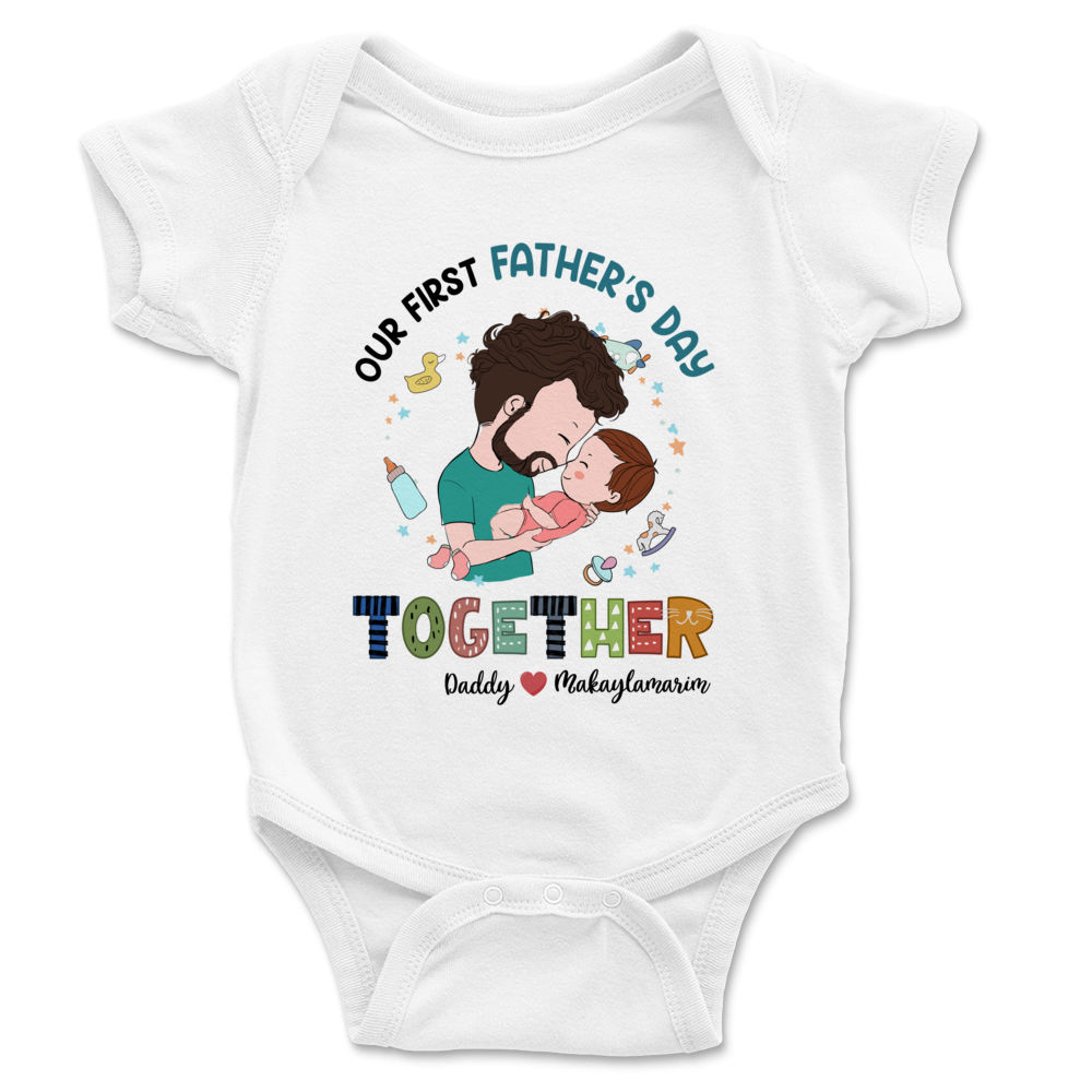 Our First Father's Day T-shirt - Personalized Gifts for Father's Day 2024_1