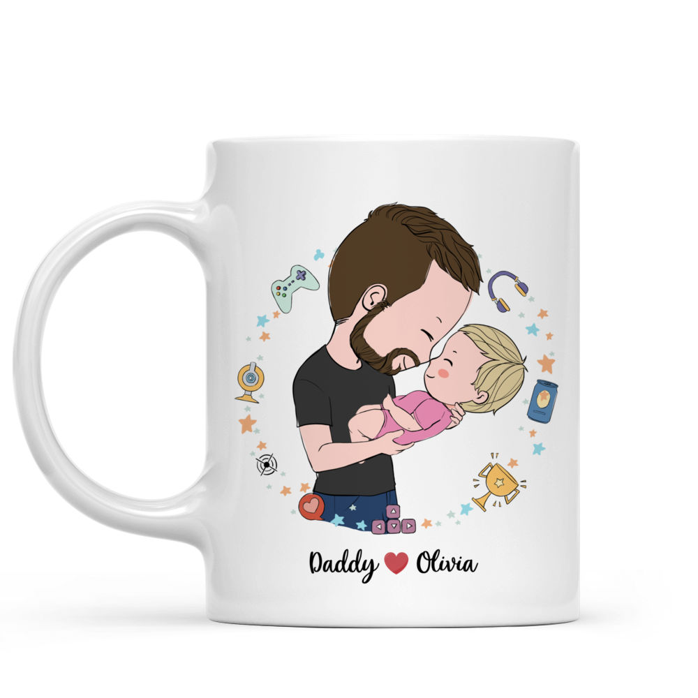 My 1st Father's Day Mug - Personalized Dad Mug for 2024 Gifts_2