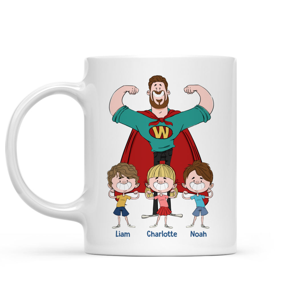 Best Dad Ever Mug - Personalized Father and Children Mug_1