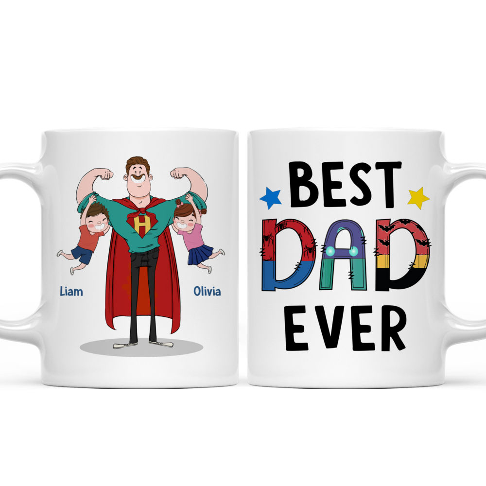 Personalized Mug - Father and Child - Best Dad Ever H3_3