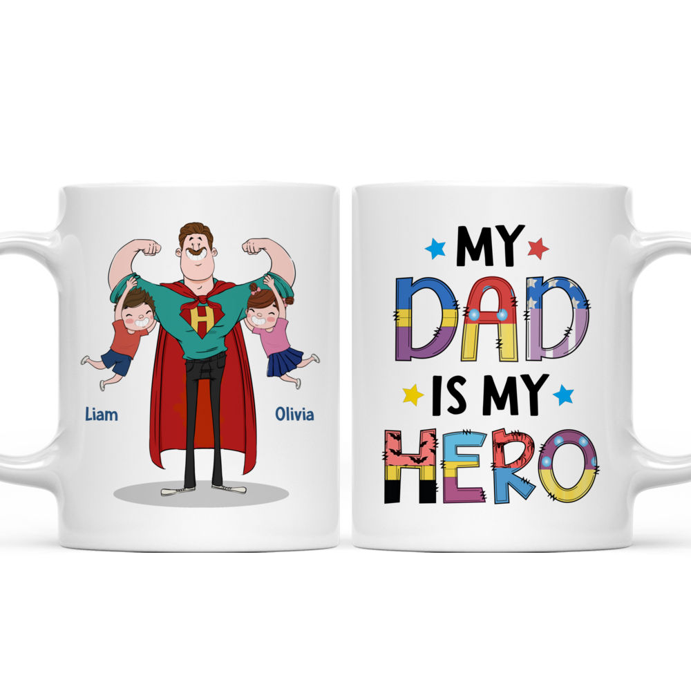 Papa Bear Thin Blue Line Personalized Police Dad Coffee Mug - My Hero Wears  Blue