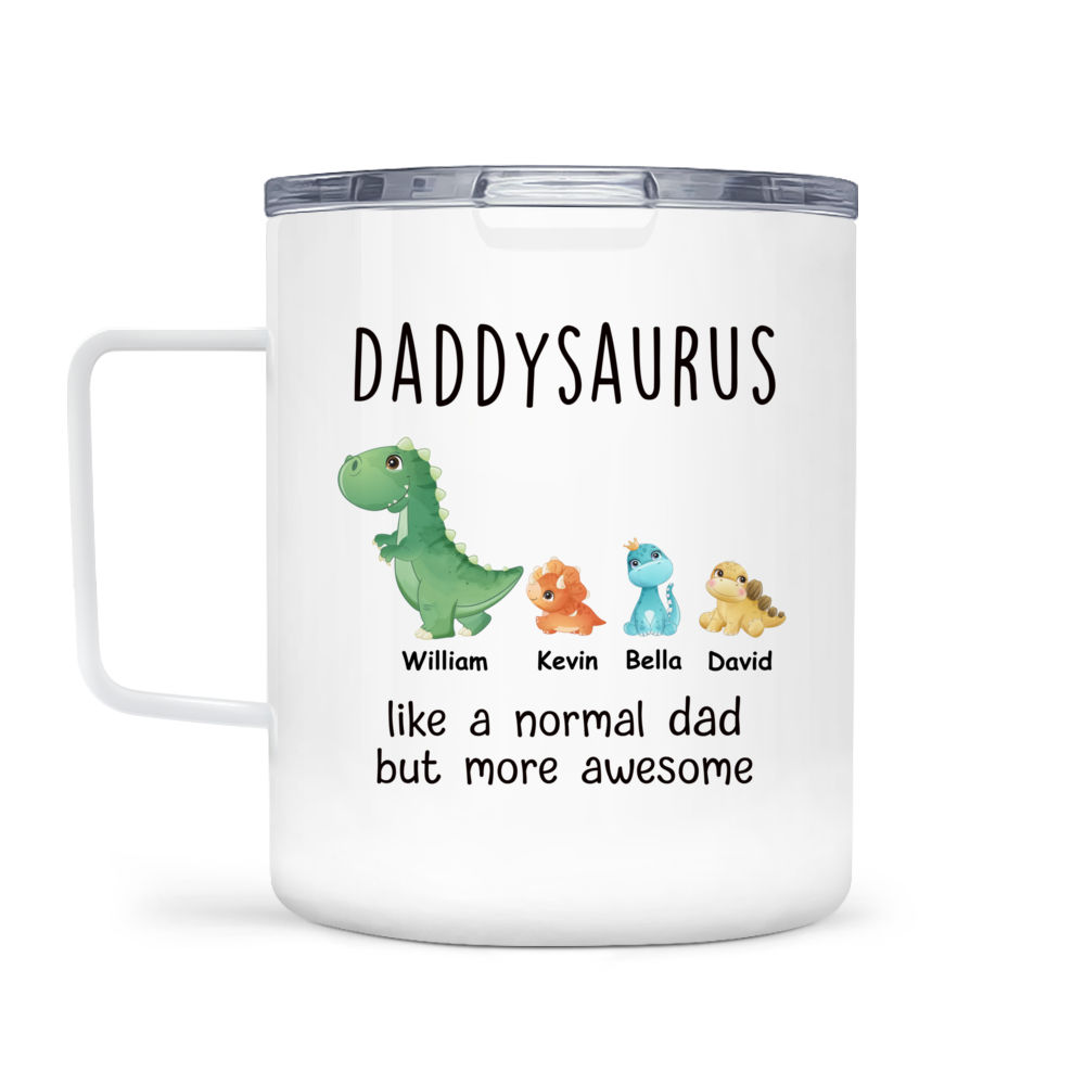 Gossby Personalized DADASAURUS Mug (2 Kids) - Funny Dad Gift from Daughter,  Son with Dinosaur Avatar…See more Gossby Personalized DADASAURUS Mug (2