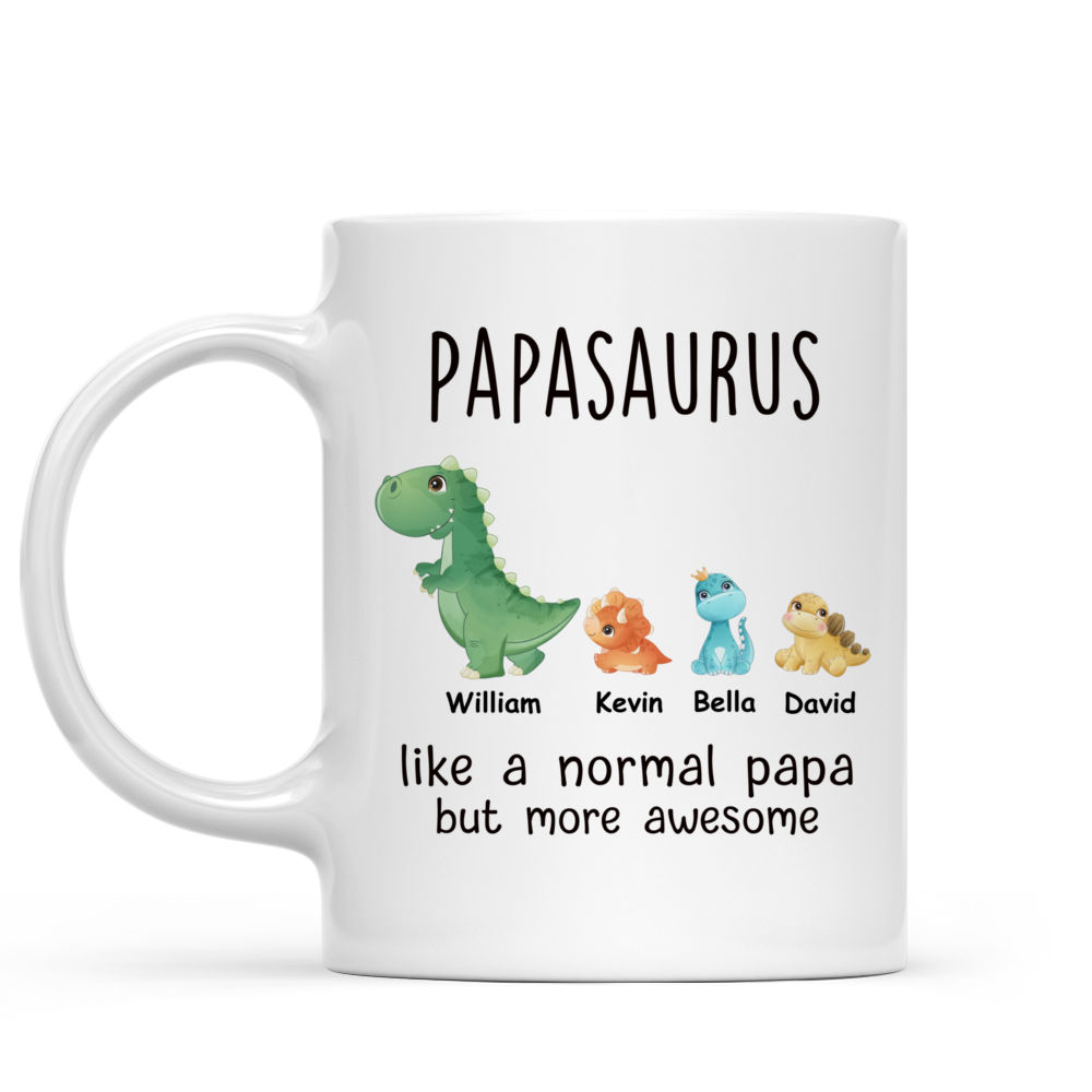 Father's Day 2022 - Mug - Papasaurus - Personalized Mug_1