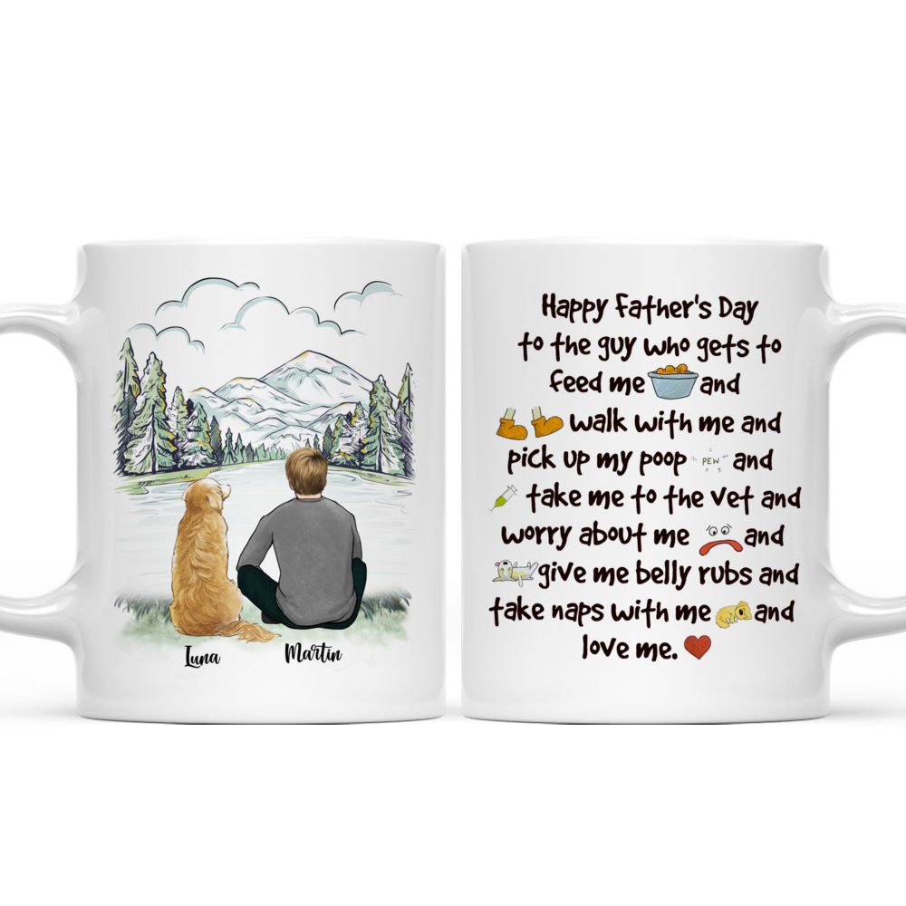 Personalized Mug - Man and Dogs - Happy Father's Day ver 2_3