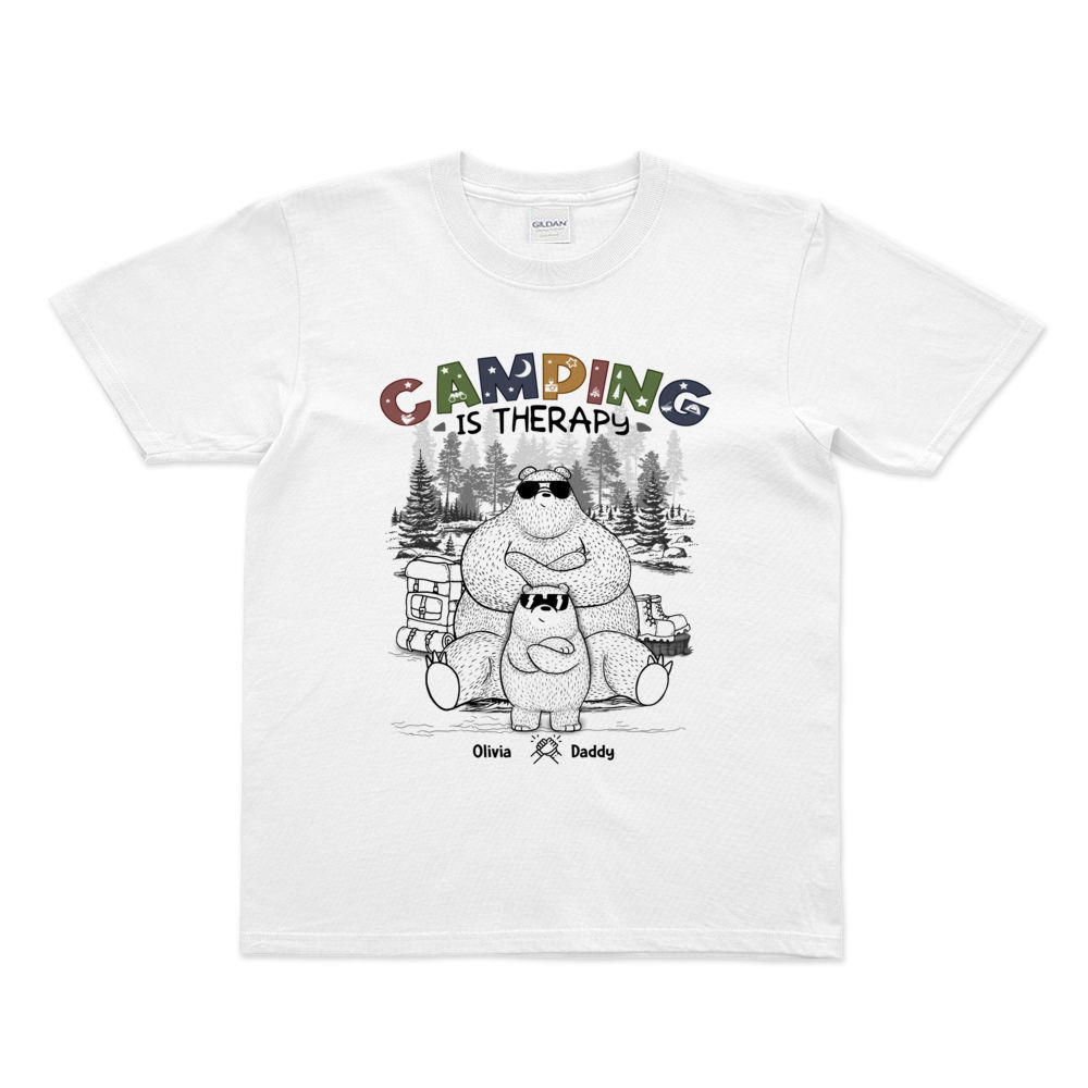 Personalized Shirt - Family - Camping Is Therapy_1