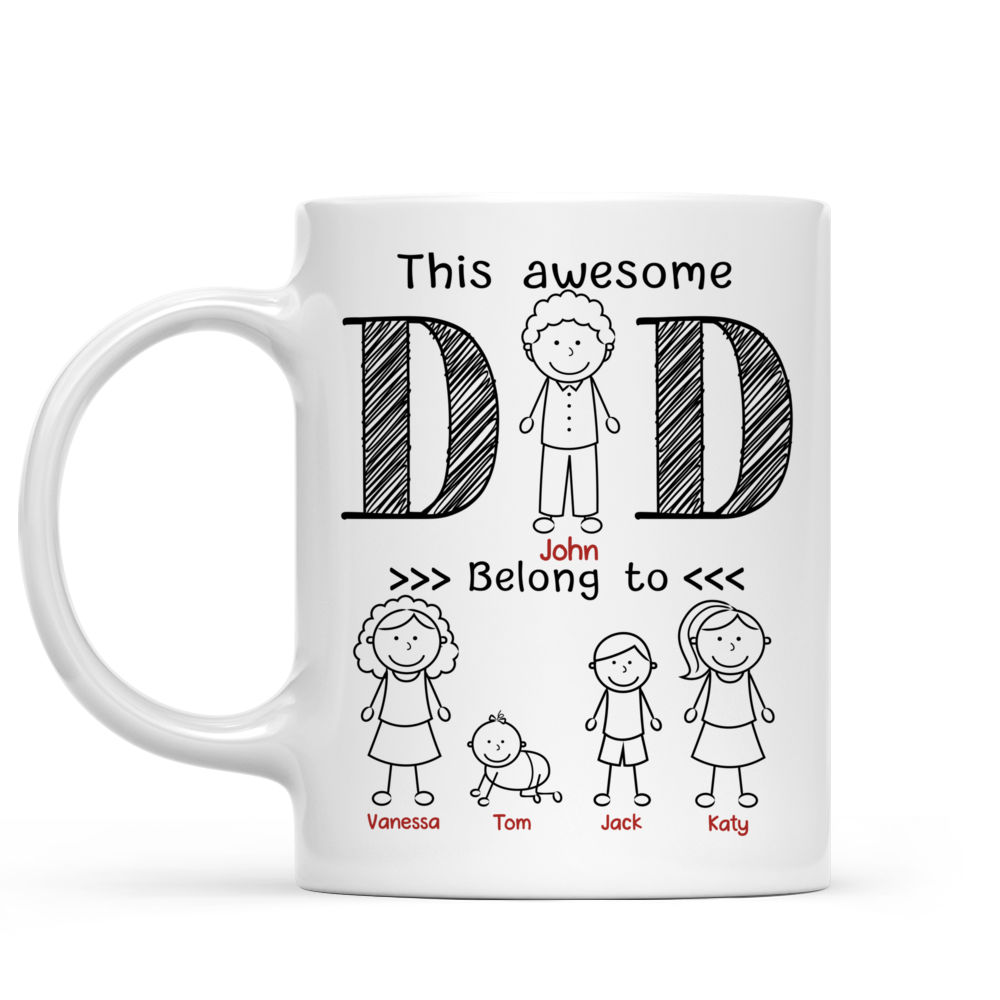 Personalized Mug - Father's Day - This awesome dad belong to_1