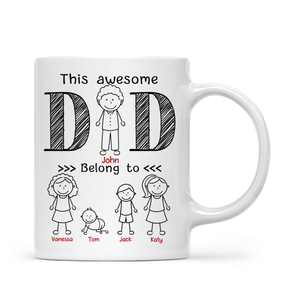 Personalized Mug - Father's Day - This awesome dad belong to_2