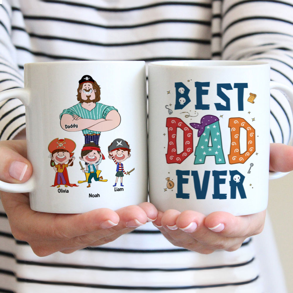 Personalized Mug - Father & Children - Best Dad Ever