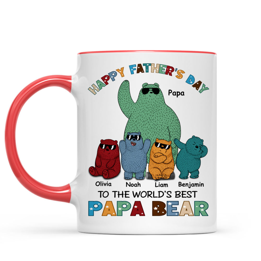 Papa Bear Campfire Ceramic Mug 15 oz.