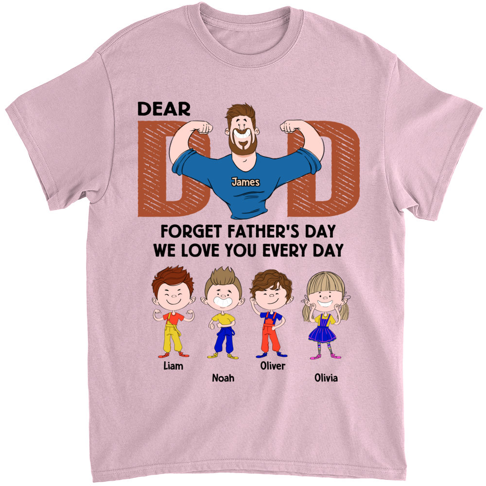 Father's day - Personalized Dad Shirt With Kids Name Shirt ,Funny Custom  T-Shirt Father's Day Gift Idea Funny Dad Shirt Gift For Dad 29636