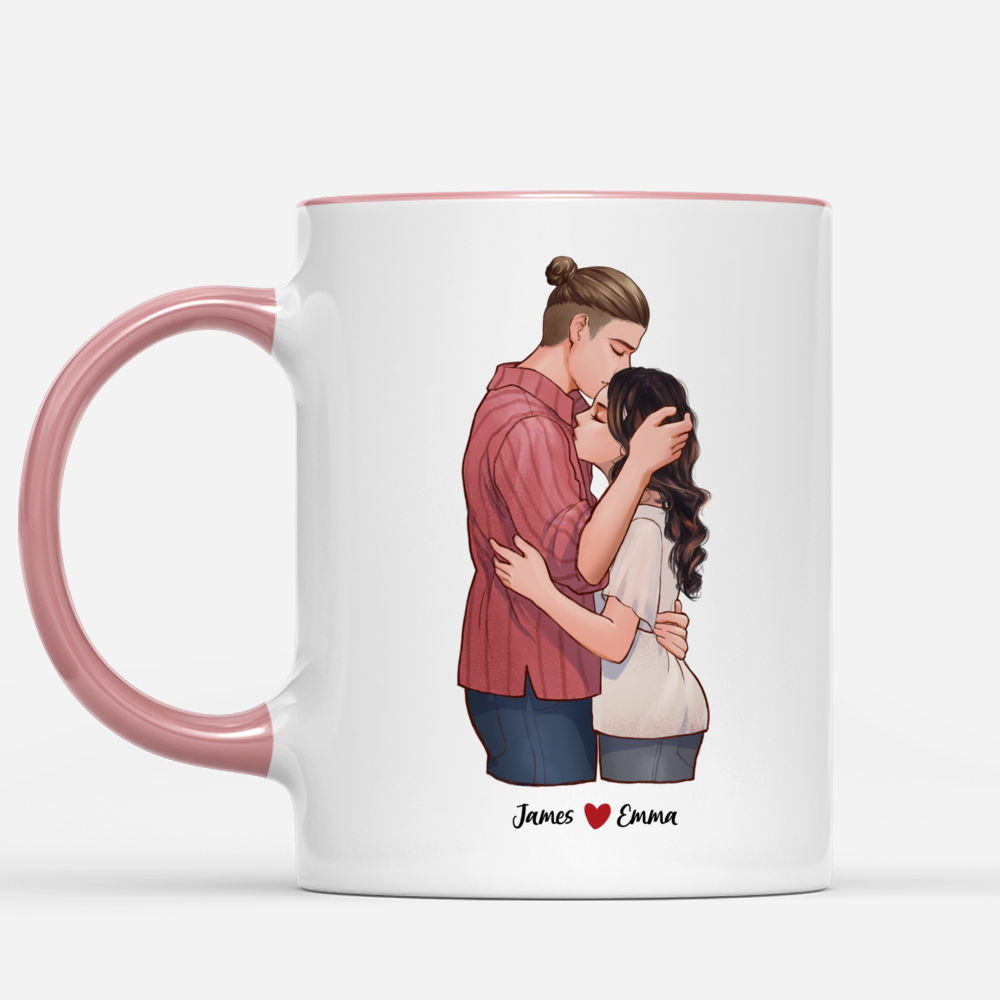 Personalized Mug of Couple Hugging - My Heart is Whenever You Are_1