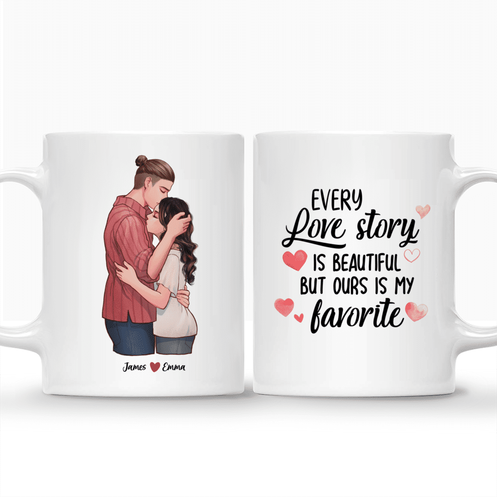 Personalized Mug - Couple Hugging - Every Love Story Is Beautiful But Ours Is My Favorite - Couple Gifts, Valentine's Day Gifts,_3