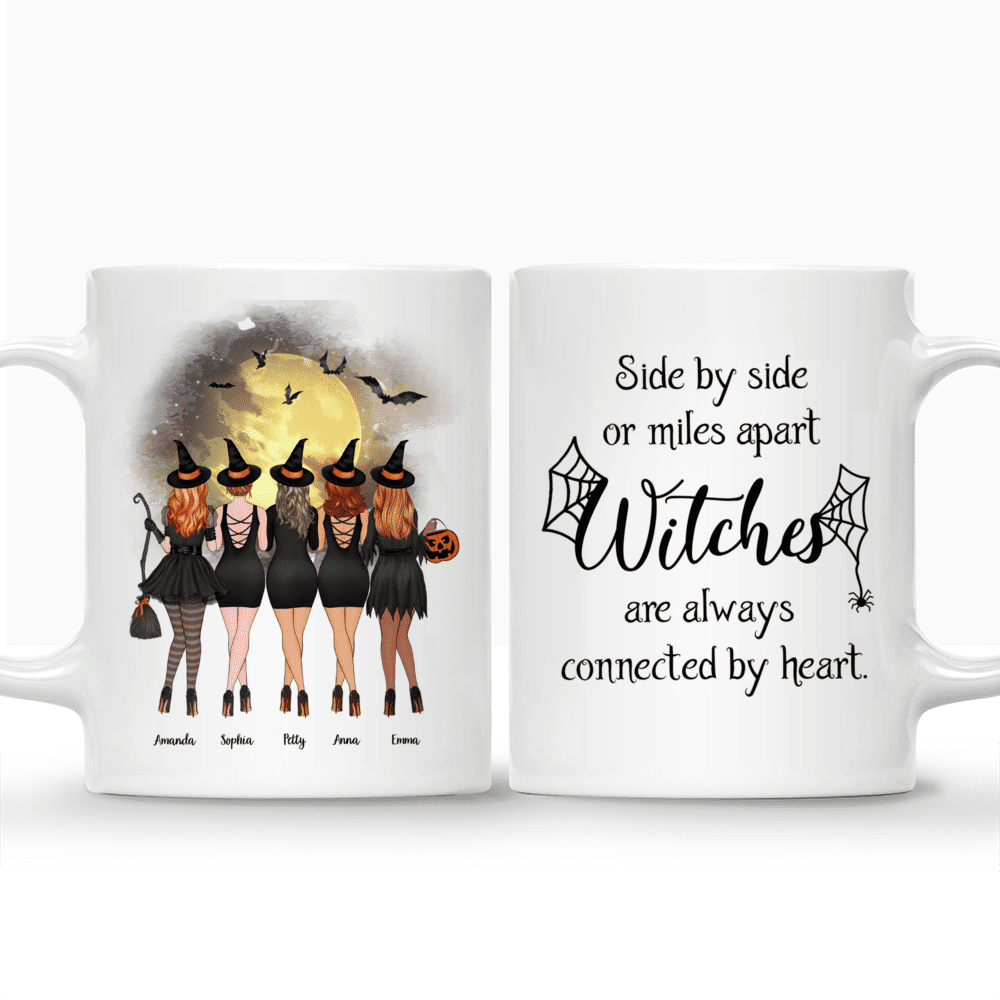 Personalized Mug - Witches are Always be Connected by Heart (5 Witches)_3