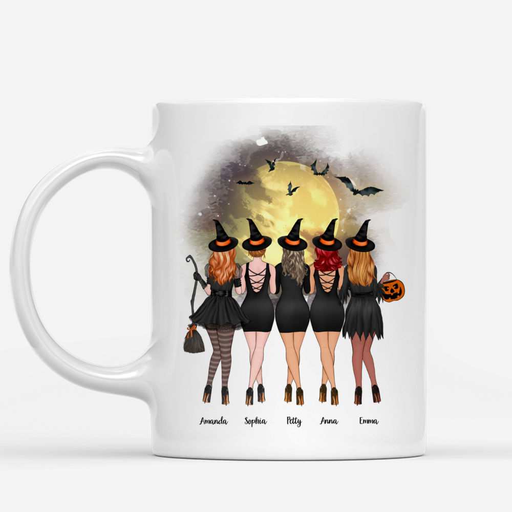 Personalized Mug - Witches are Always be Connected by Heart (5 Witches)_1