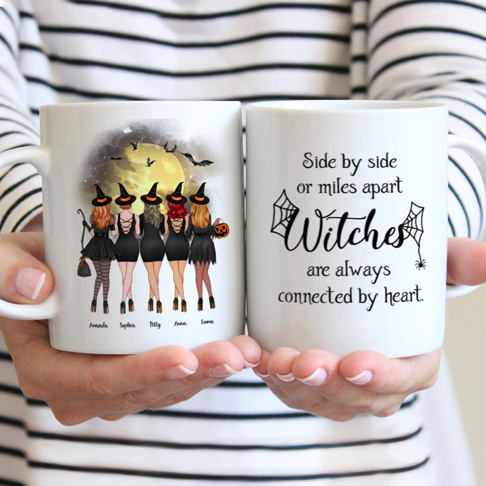 Personalized Mug - Witches are Always be Connected by Heart (5 Witches)