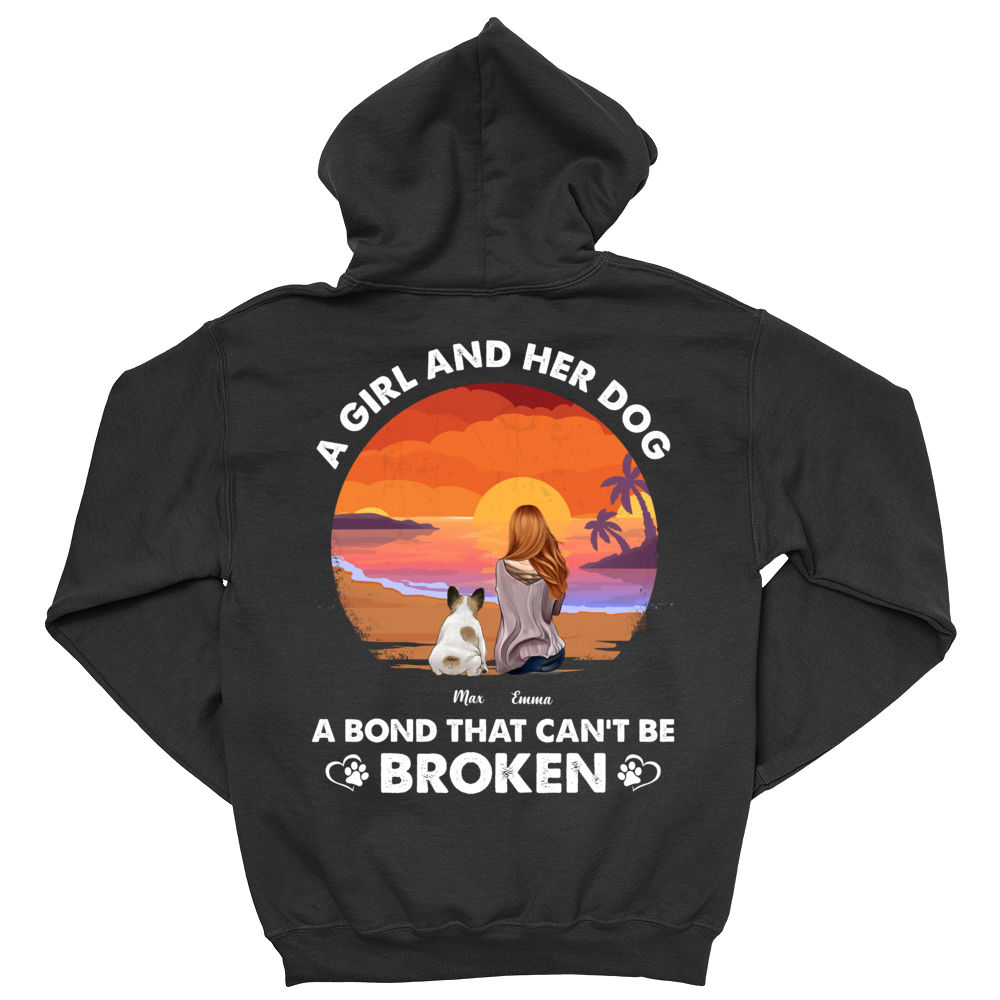 Girl & Dogs - A girl and her dog, a bond that can't be broken - Personalized Shirt_1