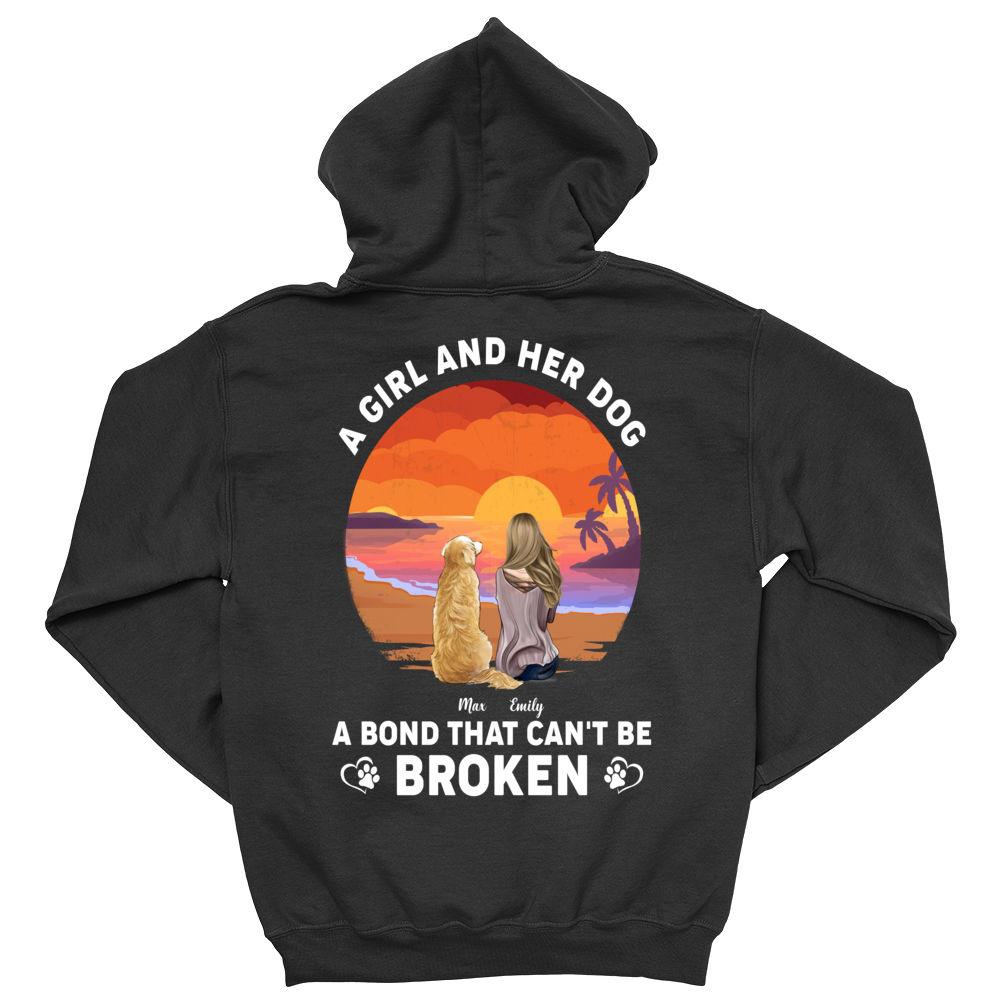 Shirt - Girl & Dogs - A girl and her dog, a bond that can't be broken_1