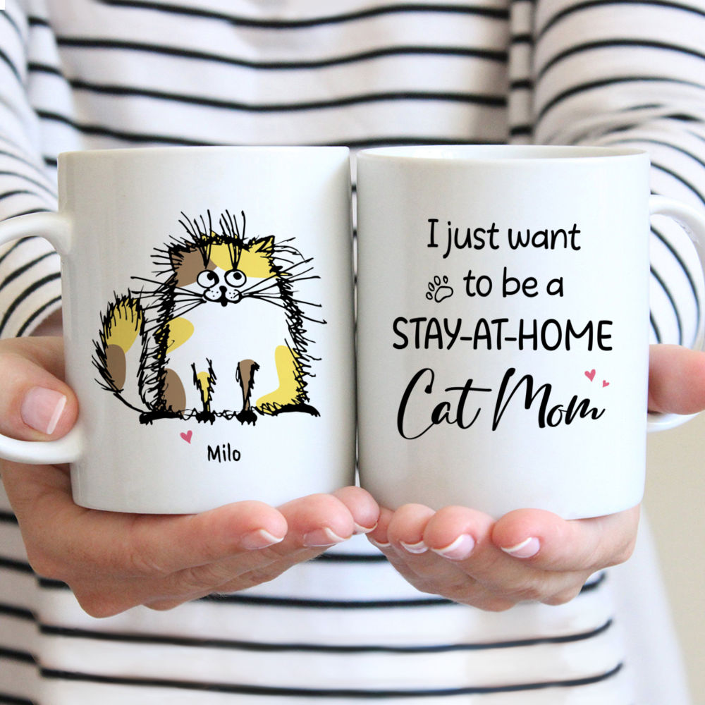 Personalized Mugs - I Just Want To Be a Stay-at-Home Cat Mom