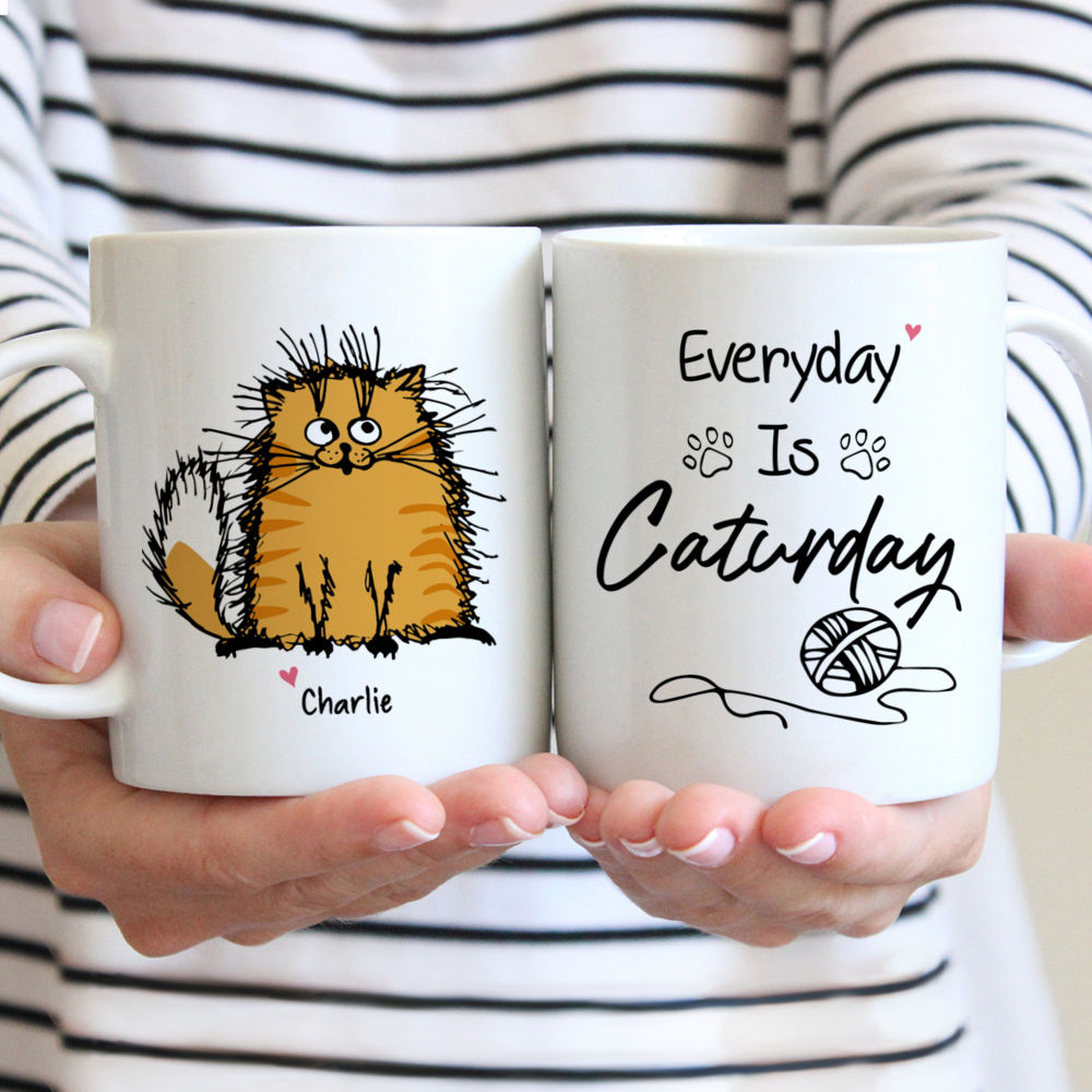 Custom Coffee Mug - Cat Family - Everyday Is Caturday