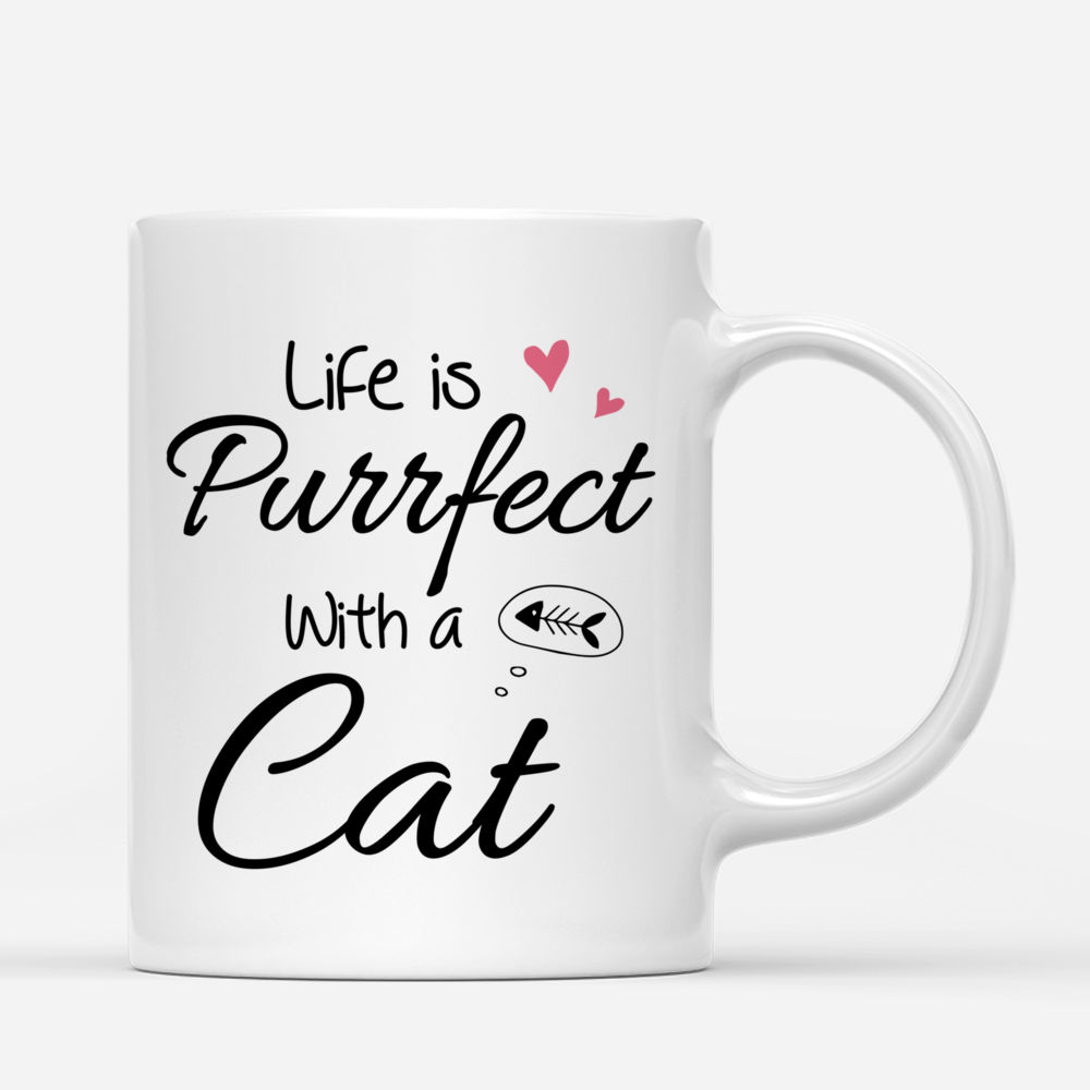 Personalized Mug - Cat Family - Life is Purrfect With A Cat_2