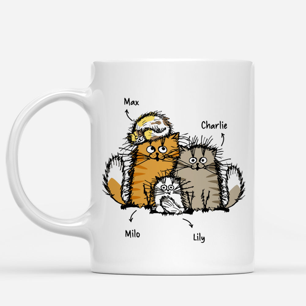 Personalized Mug - Life Is Better With Cats (Up to 7 Cats)_1