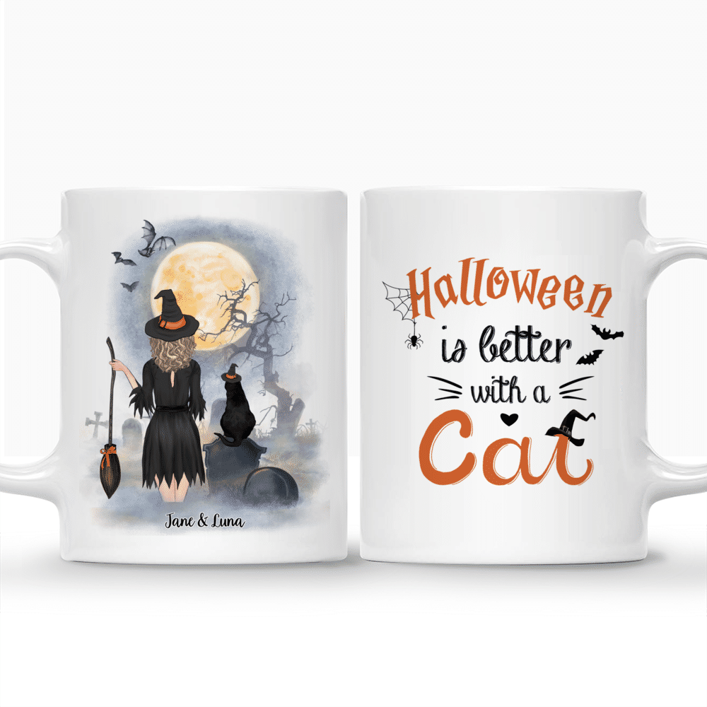 Personalized Mug - Halloween is Better With A Cat_3