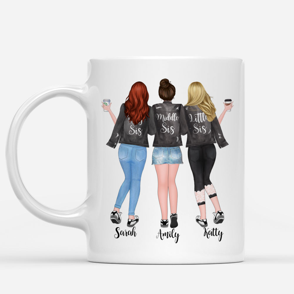 Personalized Mug - Up to 5 Sisters - Life is better with Sisters (Ver 1) - Grey_1