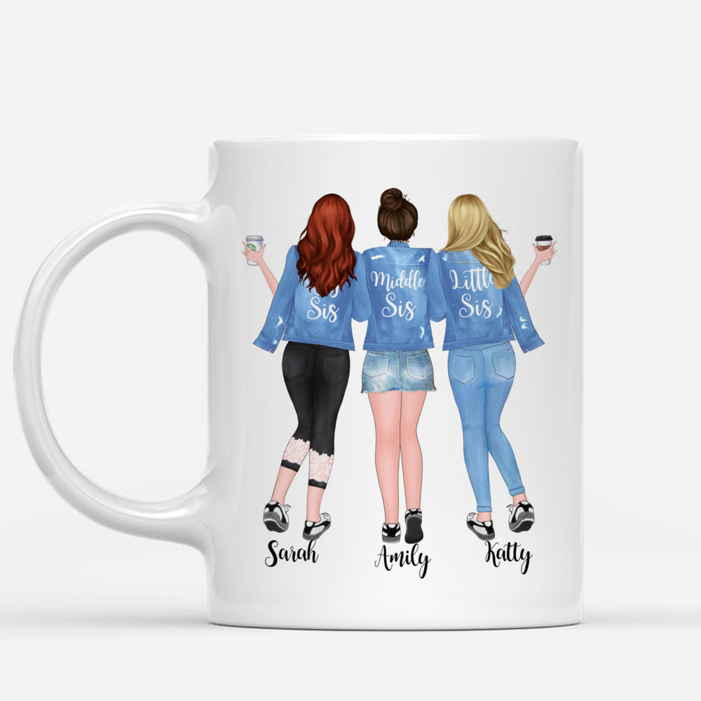 Personalized Mug - Up to 5 Girls - Life is better with Sisters (Ver 1) - Blue_1