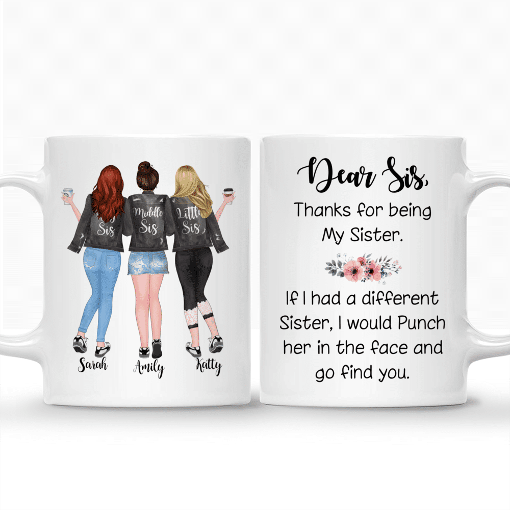 Personalized Mug - Life is Better with Sisters (Ver 2 - Grey L)_3