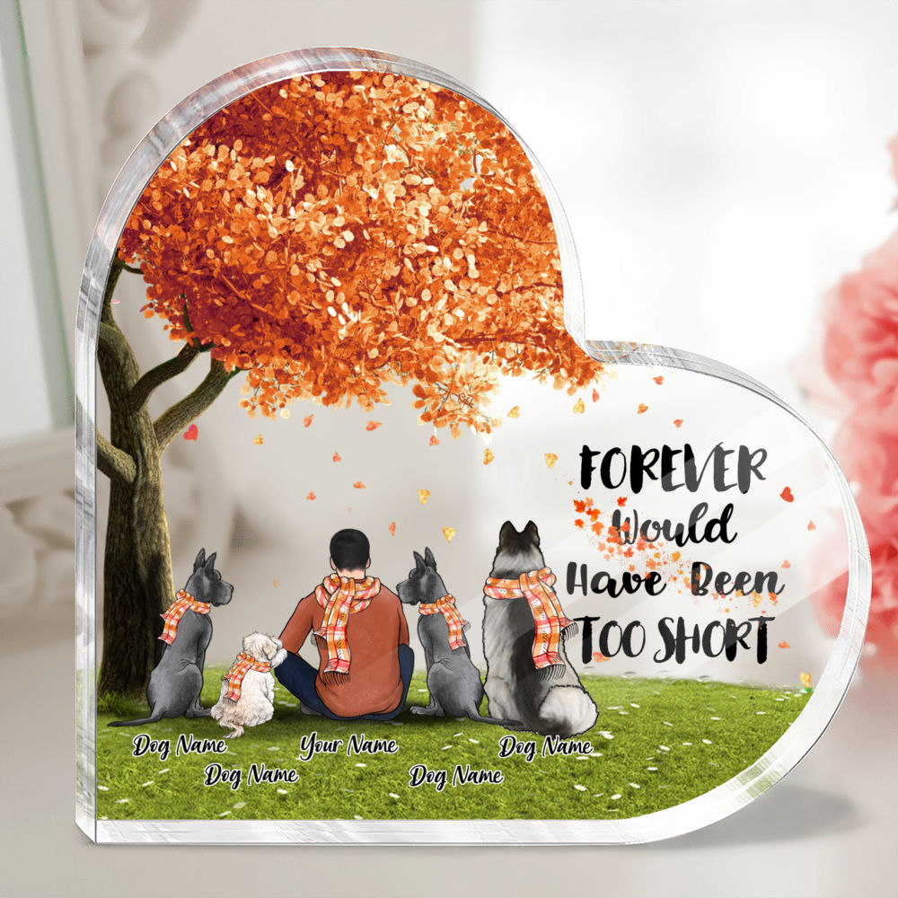 Personalized Desktop - Transparent Plaque - Dog Lover Gifts - Dogs are My Favorite People (Custom Heart - Shaped Acrylic Plaque)
