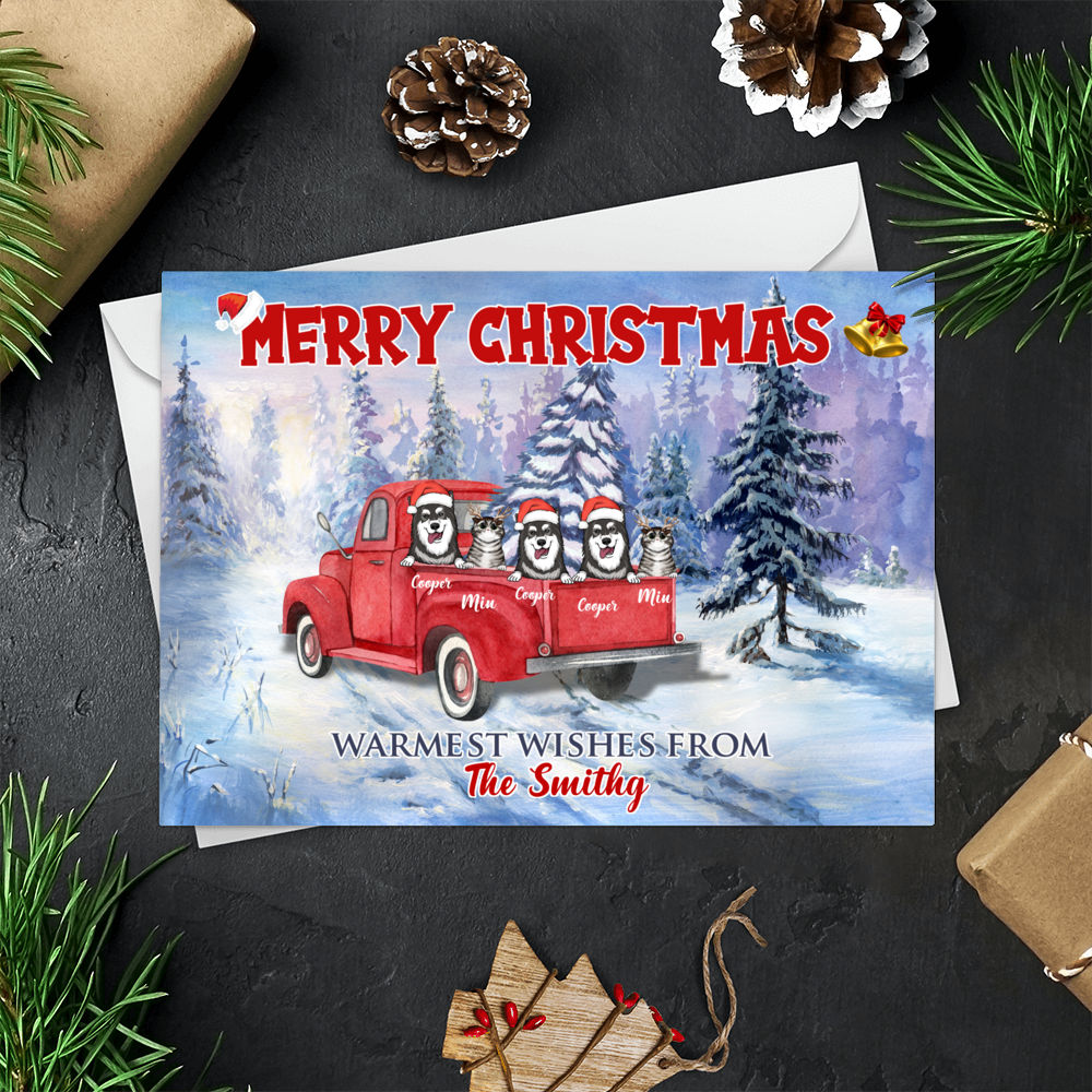 Personalized Card - Personalized - Christmas Gift - Christmas Card -  Merry Christmas warmest wishes from the_1