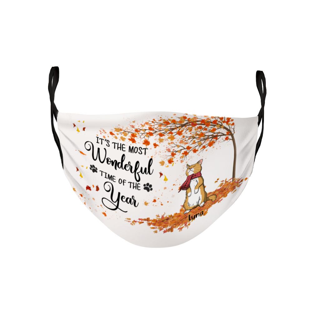Personalized Facemask - Funny Cat - It's The Most Wonderful Time Of The Year