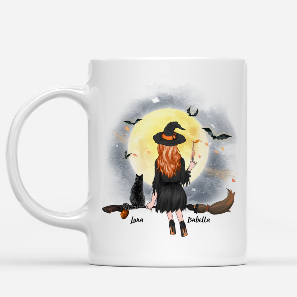 Personalized Witch and Cats - Crazy Cat Witch Custom Mug | Gossby_1