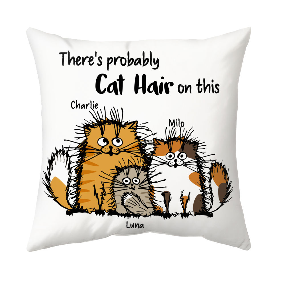 Personalized Throw Pillow - There's Probably Cat Hair On This