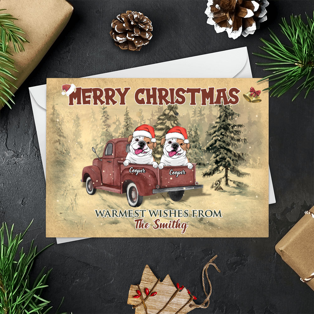 Personalized Card - Personalized - Christmas Gift - Christmas Card - Merry Christmas warmest wishes from the Smiths V2_1