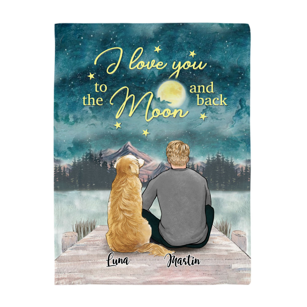 Personalized Blanket - I Love You To The Moon And Back Custom Blanket_2