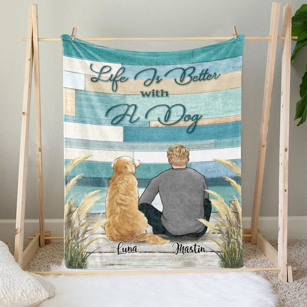 personalized-blanket - Life Is Better With A Dog Custom Blanket_1