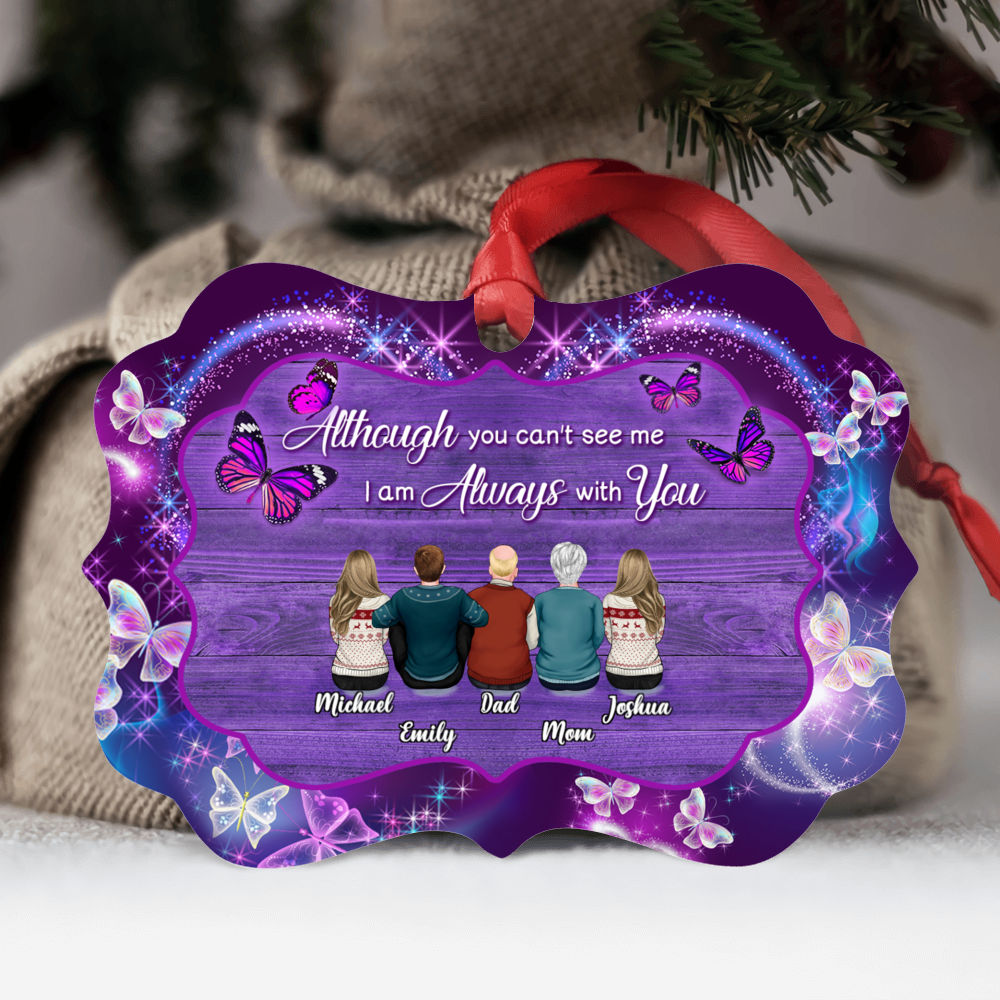 Heaven Ornament - Although you can't see me I am always with you (Alluminium Medallion Ornament)_1