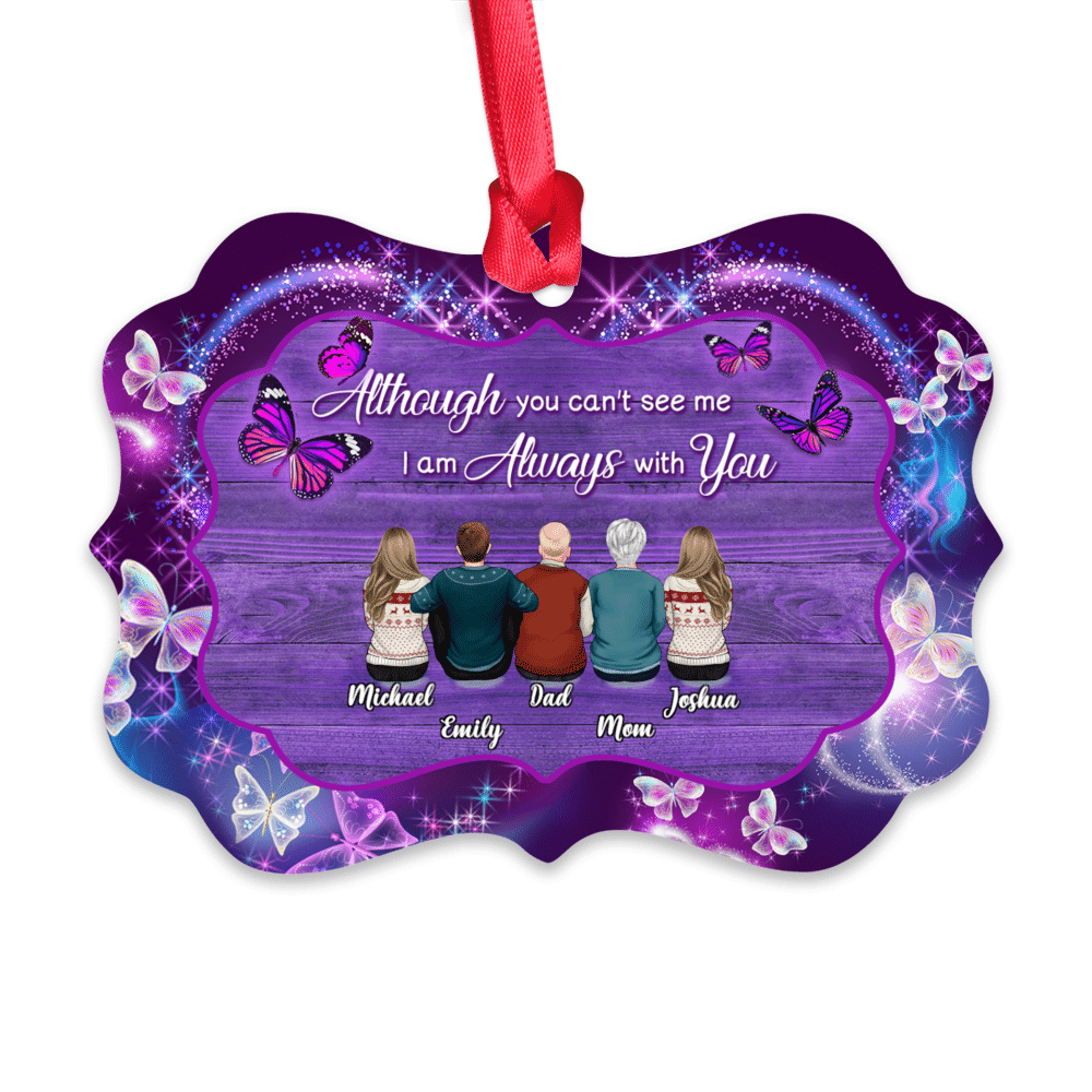 Heaven Ornament - Although you can't see me I am always with you (Alluminium Medallion Ornament)_2