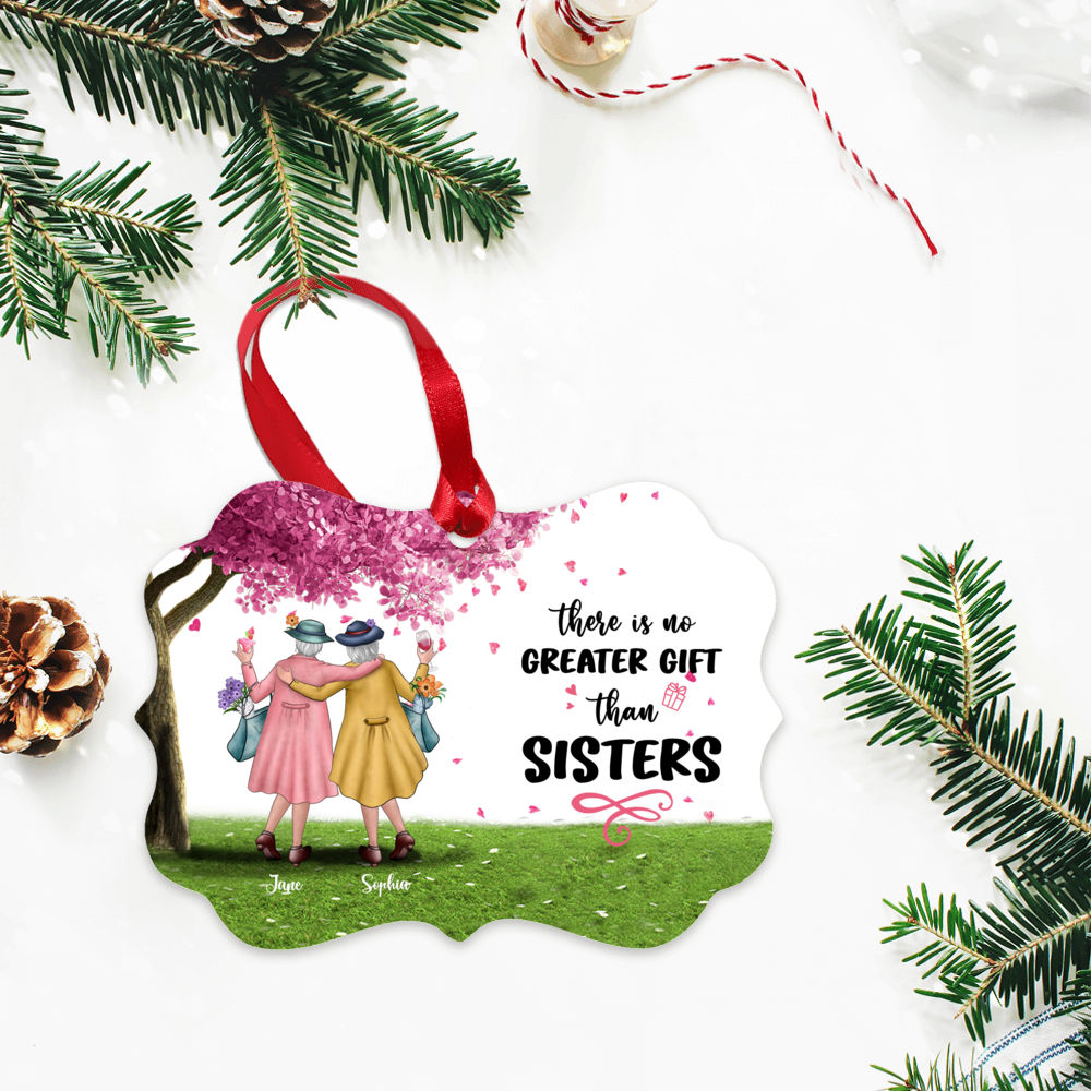 Personalized Ornament - 2 Sisters - There Is No Greater Gift Than Sisters (19628)_4