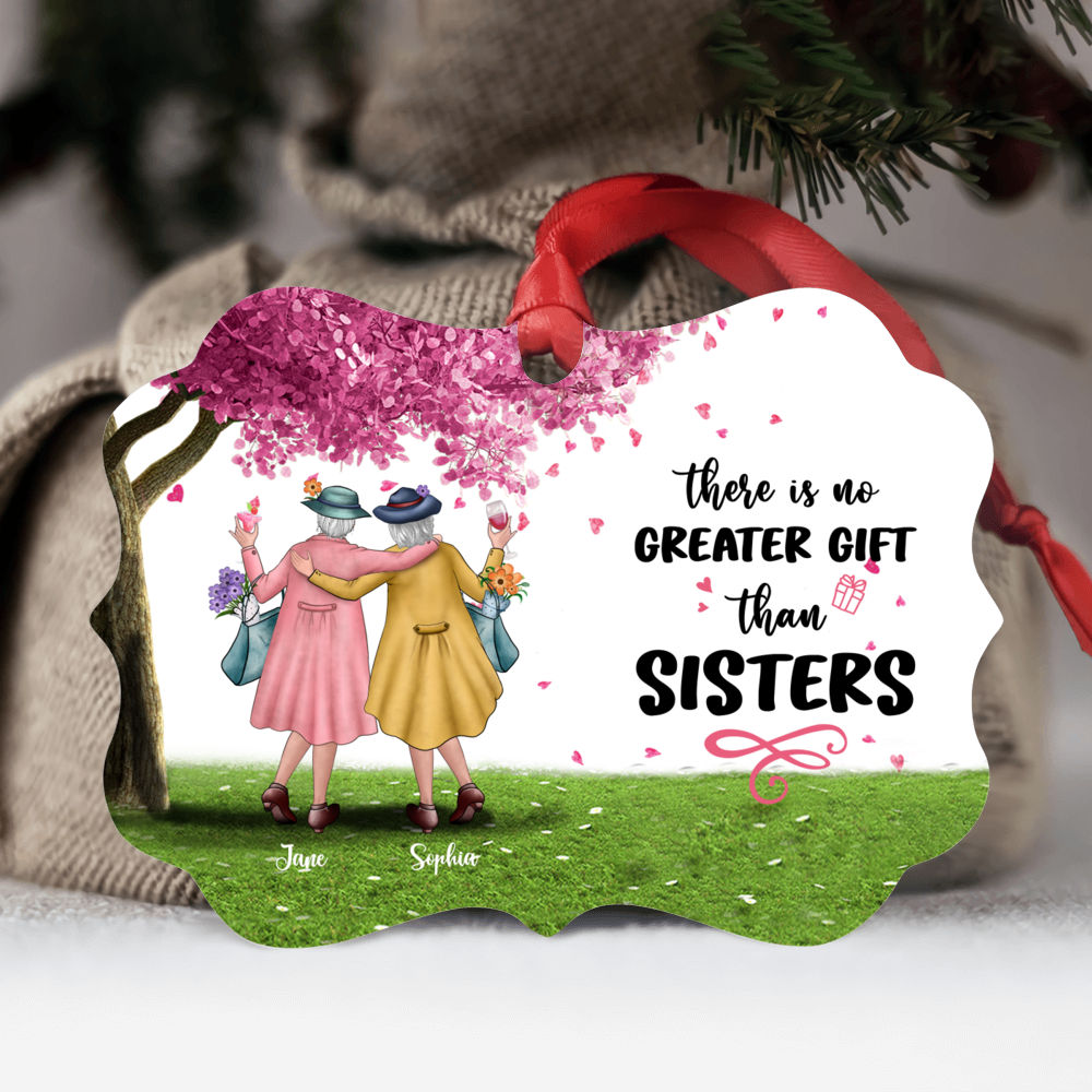 Personalized Ornament - 2 Sisters - There Is No Greater Gift Than Sisters (19628)_2